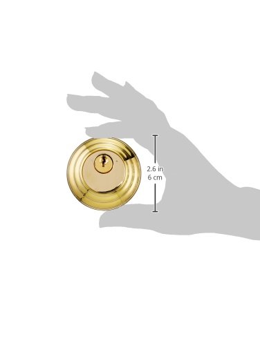 Solid Brass Single Cylinder Low Profile Deadbolt Polished