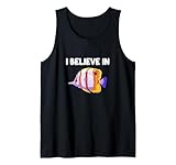 Creo en Copperband Butterflyfish Arrecife Fish Tropical Camiseta sin Mangas