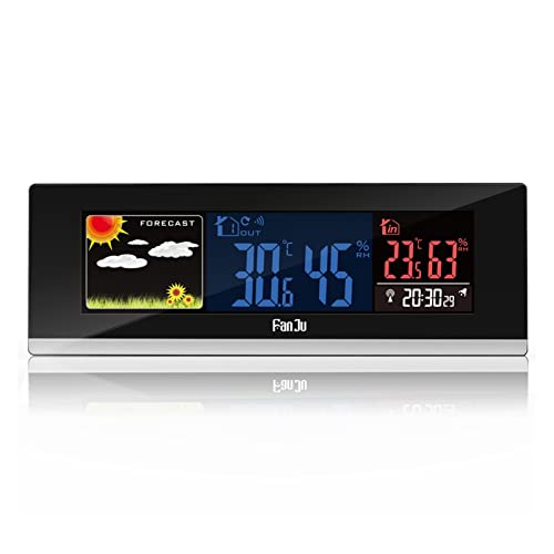 Station météo de précision avec écran couleur et horloge multifonction design