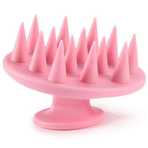 LIVYU LIFE Hair Shampoo Brush Head Scalp Massager Scrubber, Mold-Free One-Piece Solid Silicone for Healthy Hair Growth Dry Scalp Dandruff, Adults Children Thick/thin Hair or Dogs Cats (Pink) LIVYU LIFE Hair Shampoo Brush Head Scalp Massager Scrubber, Mold-Free One-Piece Solid Silicone for Healthy Hair Growth Dry Scalp Dandruff, Adults Children Thick/thin Hair or Dogs Cats (Pink)