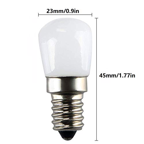Lxcom Lighting Ceramic E12 Led Refrigerator Bulb 2W Night Light Bulbs 15W Equivalent Warm White 3000K Salt Light Bulb E12 Base Led Appliance Bulb, 110V, Dimmable,6 Pack #TOP1