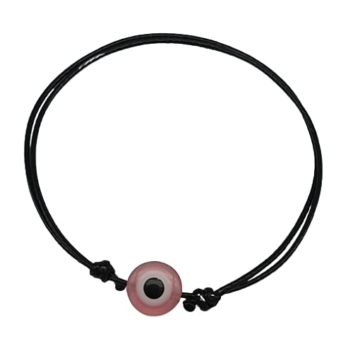 Aks jewelzBlack thread anklet with evils eye