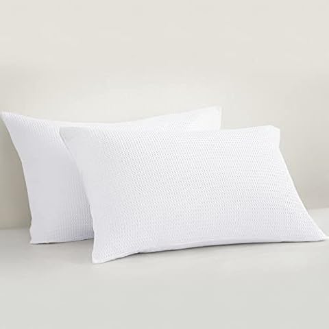 PHF Cotton Waffle Weave Pillowcases Set of 2 Cover