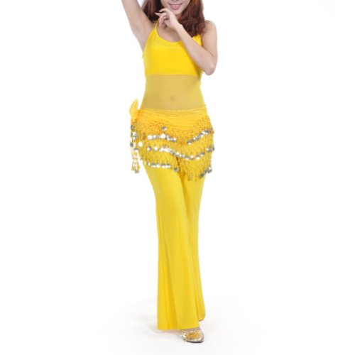 Belly Dance Hip Scarf 158 Gold Coins Dance Skirt4