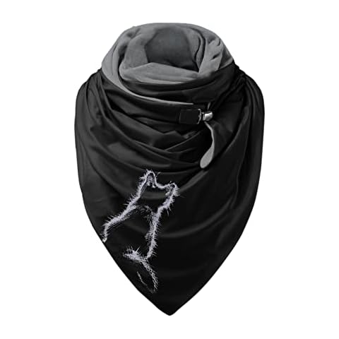 Vuncio Female Winter Scarf Casual Wrap Scarves Shawls Soft Button Women Fashion Printing Warm Scarf Cover