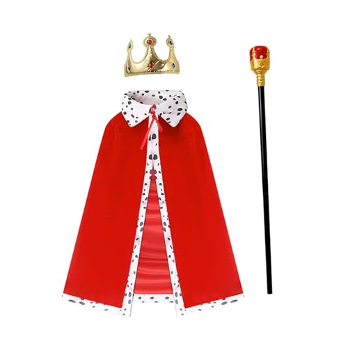 Capa de rey para niños y adultos en fiestas de disfraces