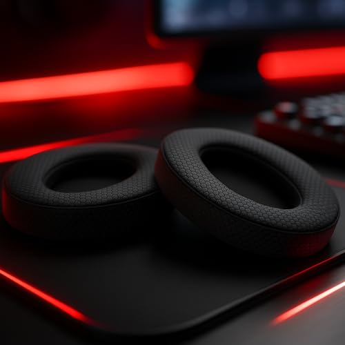 Image of EvoFox Hyperion Fabric Ear Pads (Black) | Replacement Cushions for Hyperion Series Gaming Headsets | Breathable Fabric, Noise Isolation, Comfortable for Long Gaming & Work