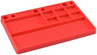 J Concepts 25507 Parts Tray, Rubber Material Red