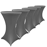 UNE ALTERNATIVE ÉLÉGANTE: Nos housses élastiques couvrent parfaitement les tables mange débout et créent une silhouette esthétique qui donnera une touche moderne à votre bar ou restaurant ou à vos événements: mariages, conférences, dégustations ...