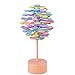 Sliveal Stress en Bois coloré Stral Spiral Stress Relif Jouet, Trousse de décompression de la Magique en Forme de Feuilles, Magiques Wand Stress Jouet pour Enfants Adultes