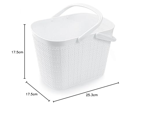 Cesto Juta Com Alça Branco