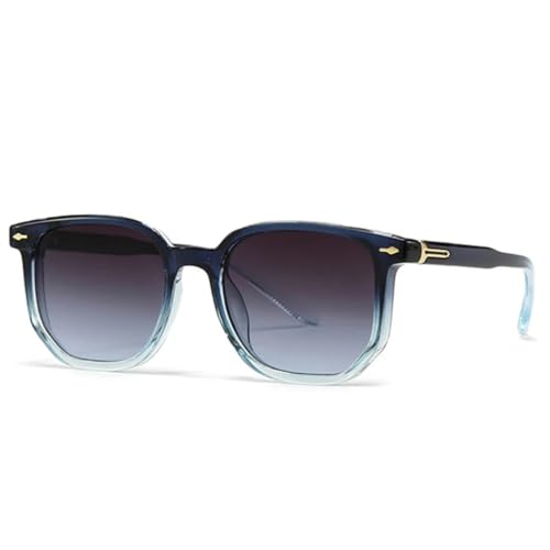 Lunettes de soleil polygonales pour femmes et hommes avec verres dégradés UV400