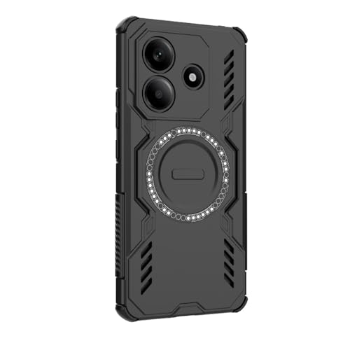 Image of Back Cover Case for Redmi Note 14 5G | 360 Protection Mobile Phone Case Mag-Safe | Camera Protection | Back Cover for Redmi Note14 5G / Redmi Note 14 5+G - Black TPU+PC