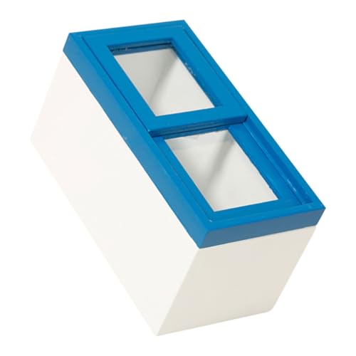 NOLITOY Mini Frigorífico Decorativo de Madera para Casas de Muñecas Miniatura Blanco Juguete Infantil y Accesorio para Ambientar Habitaciones Pequeñas