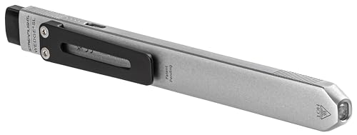 Image of Streamlight 88842 Wedge SL 500-Lumen Flashlight, Silver | 100 lumens; 300 candela peak beam; runs up to 1.75 hours; USB rechargeable capable; IPX4 aluminum construction; pocket clip