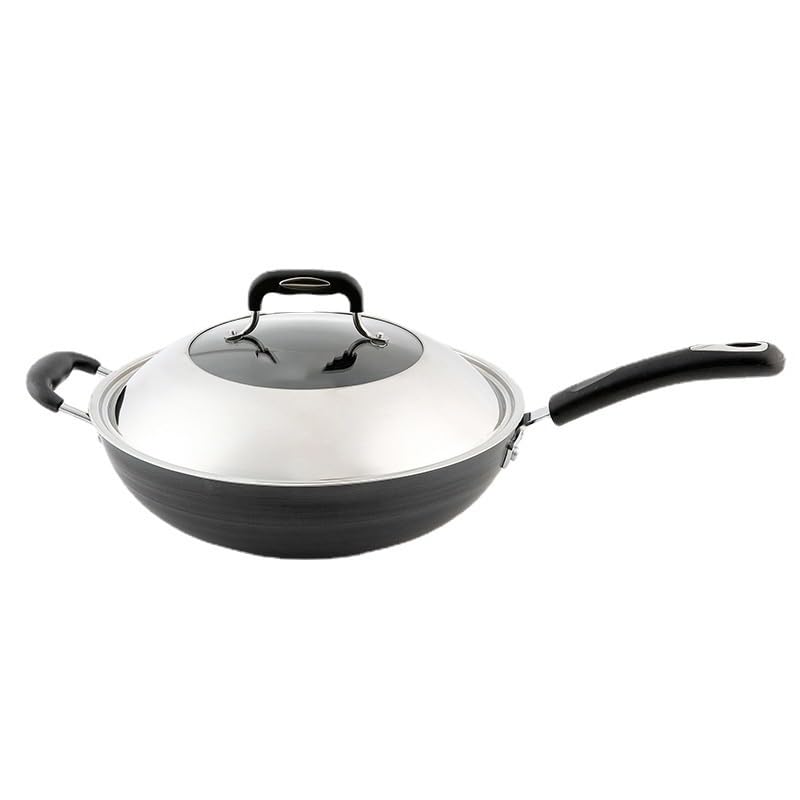 Wok con base plana, tradicional chino, 32 cm miniatura 2