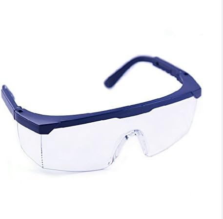Smile Dental Protective Eyewear,Safety Glasses,Clear Anti-Fog Lens,Blue Frame