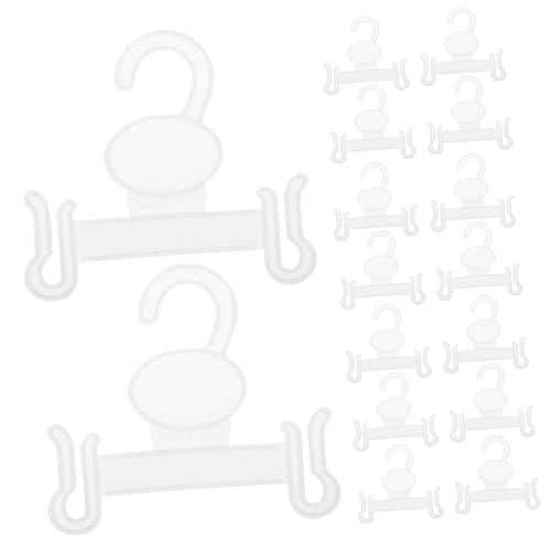 Unomor 100pcs Slippers Sandals Hangers White Shoes Storage Organizer Sturdy Plastic Hooks for Retail Closet Home