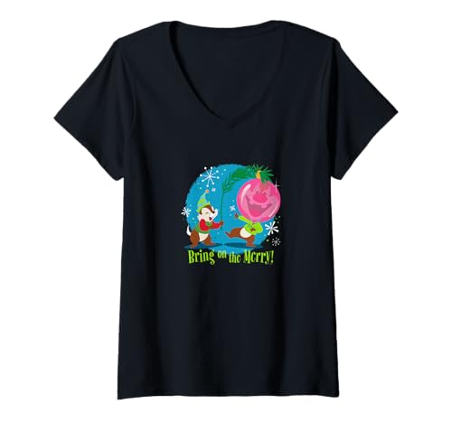T-shirt Disney Tic et Tac col V pour retrouver la magie de Noël