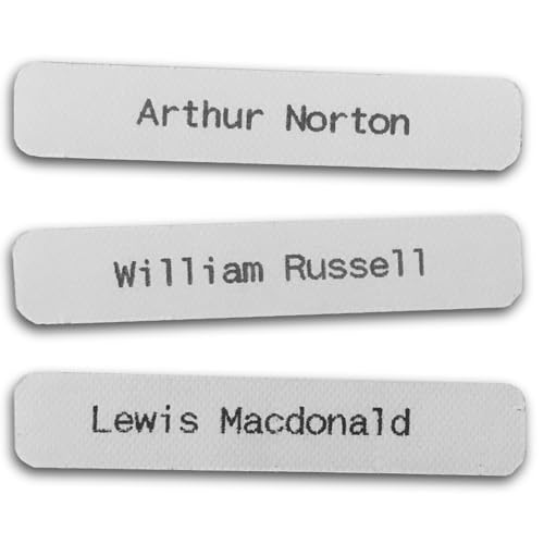 Iron-on Name Labels for Clothes School Uniform or Care Home Laundry (50)