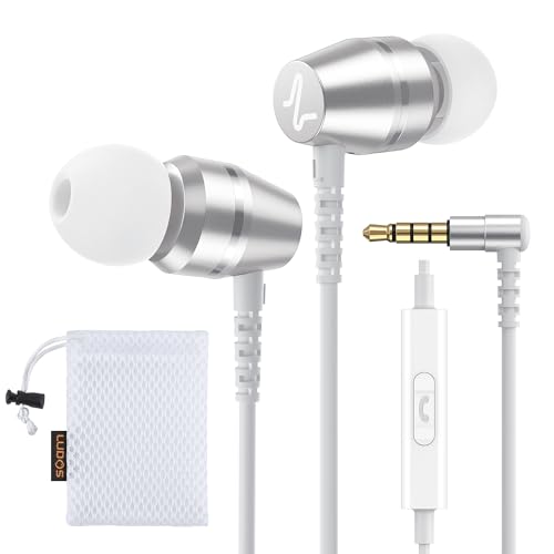 LUDOS OMNITONE Auricolari In-Ear Cuffie, Cuffiette con Filo e Microfono,