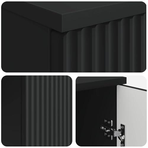 Bureau avec étagère noir meuble de rangement compact poste travail informatique - 8