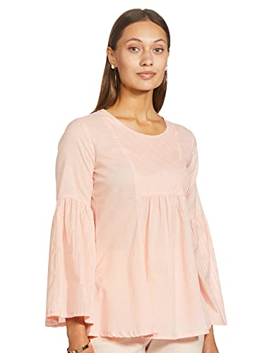 Image of Rangriti Pink Viscose Indie Top for Women