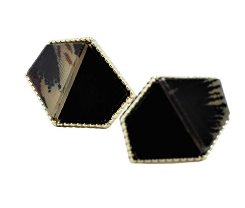 Boucles d'oreilles - Femme - Dorées - Noir Cover