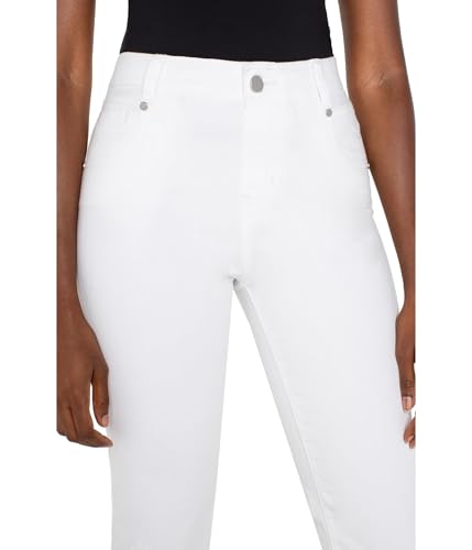 Liverpool Women's Gia Glider Crop Flare with Fray Hem3