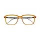 BOTANIQ Quadratisch Azetat Brillen in Orange für Herren, Brille mit Sehstärke, optional mit Sonnenbrillen tönung oder Blaulichtfilter (Modell BIO-1109-115)