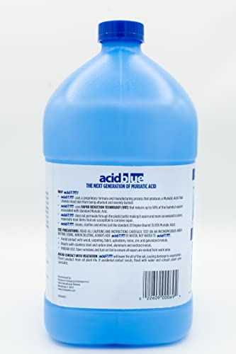 Acid Blue Muriatic Acid By Cpdi - Swimming Pool Ph Reducer Balancer | Buffered, Low-Fume - 2 Pack (2 Gallons) #TOP5