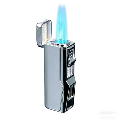 Encendedor de cuatro llamas recargable de butano miniatura 1