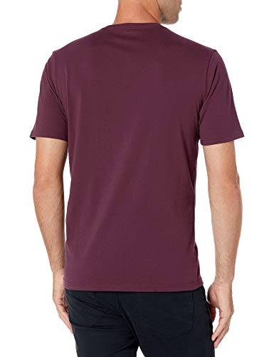 Amazon Essentials Camiseta de Manga Corta, Cuello Redondo y Corte Ajustado Hombre, Pack de 2, Burdeos/Carbón Mezcla, XXL