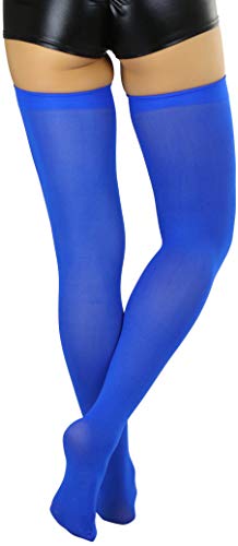 Image of ToBeInStyle Women's Nylon Thigh High Schoolgirl Opaque Stockings