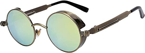 Image of OWL Steampunk Vintage Retro Round Circle Gothic Hippie Colored Plastic Frame Sunglasses Colored Lens