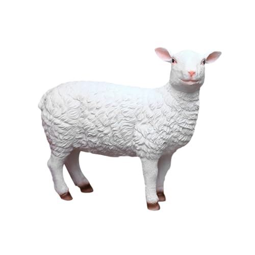 Statue mouton résine décorative pour embellir une terrasse ou un parterre de succulentes - 2