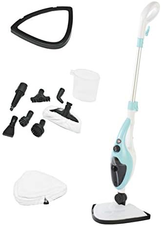 10 in 1 1500W Neo® Hot Steam Mop Cleaner Floor Carpet Window Washer Hand Steamer (Blue)