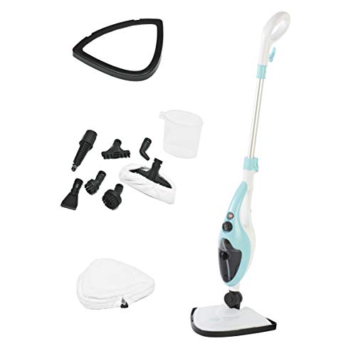 10 in 1 1500W Neo® Hot Steam Mop Cleaner Floor Carpet Window Washer Hand Steamer (Blue)