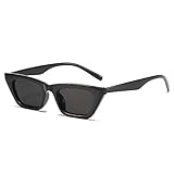 ►【SMALL CATEYE FASHION DESIGN】 The small square cat eye sunglasses, the most popular trend this year, major social media software, various celebrities, it is a must-have sunglasses. The small square cat's eye frame further modifies the face and facia...