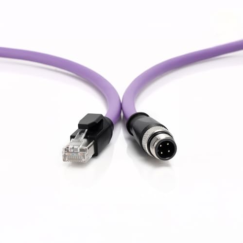 Câble M12 4 broches A-Code mâle RJ45 pour PROFINET Siemens 2 mètres - 4