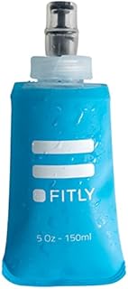 FITLY 5 oz - 150ml (FLASK150) Soft Water Bottle | Shrink As You Drink Soft Flask for Hydration Pack | Folding Water Bottle Ideal for Running, Hiking, Cycling, Climbing & Rigorous Activity