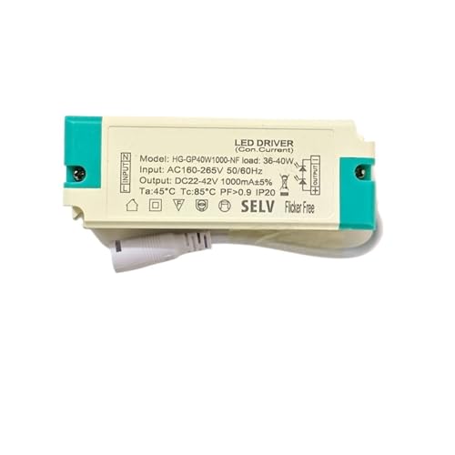 Ballast de lampe à panneau plat LED 36W 40W 50W 1200mA pilote isolation sans flicker
