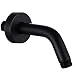 HANTING All Brass 6 inch Shower Arm with Flange, Matte Black, Multi-Layer Electroplating