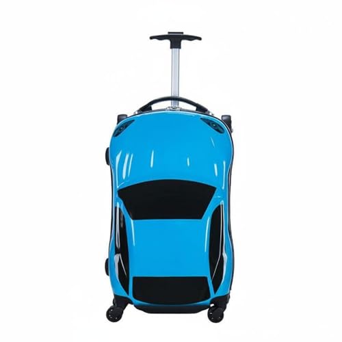 Valise enfant cabine rigide à roulettes avec compartiment spacieux bleu