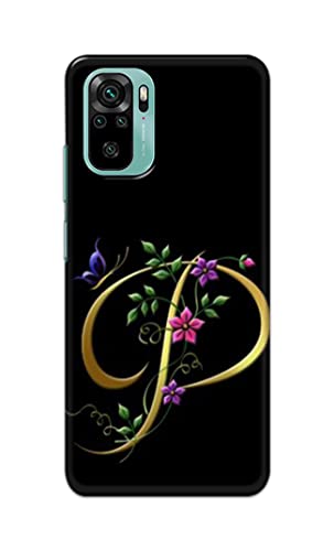Image of Printed Hard Back Cover Case for Mi Redmi Note 11 SE Back Cover (Alphabet P) -1803