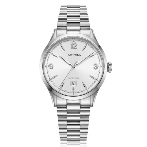Image of TOPHILL Men Watches Automatic Mechanical Watches - Dive, GMT, Chronograph & Dress Styles | 316L Stainless Steel, Sapphire Crystal, Ceramic Bezel | 5ATM-300M Waterproof with Super Luminous | Classic Business & Sport Casual
