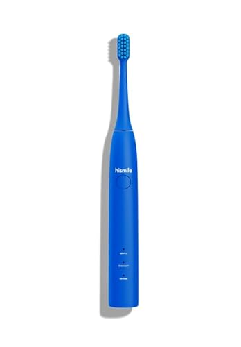 HISMILE Electric Toothbrush, 3 Brushing Modes, Smart Timer, Rechargeable, Soft-Tapered Bristles, Mode Memory (Bright Blue)
