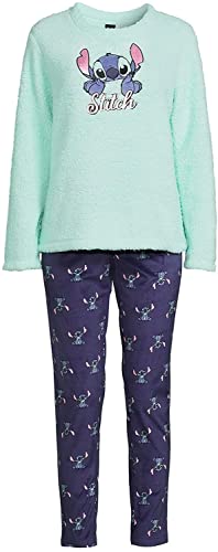 Pyjama Stitch Disney fini les nuits agitées ensemble de nuit doux taille 12-14 fille