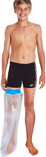 Image of Waterproof Cast Cover Long Leg Child for Shower Bath,Wound Barrier Bandage ProtectoriA'Watertight Cast Bag for Kids Foot Ankle Orthopedic Boot,Part Away from Moisture, Keep Casts Bandage Dry(Large