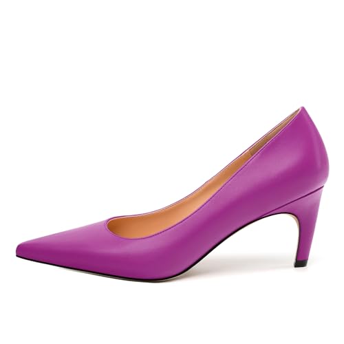 Women's Pumps Pointed Toe Mid Heels Fashion Solid Matte Wedding Working Party Dress Slip On Shoes for Women2